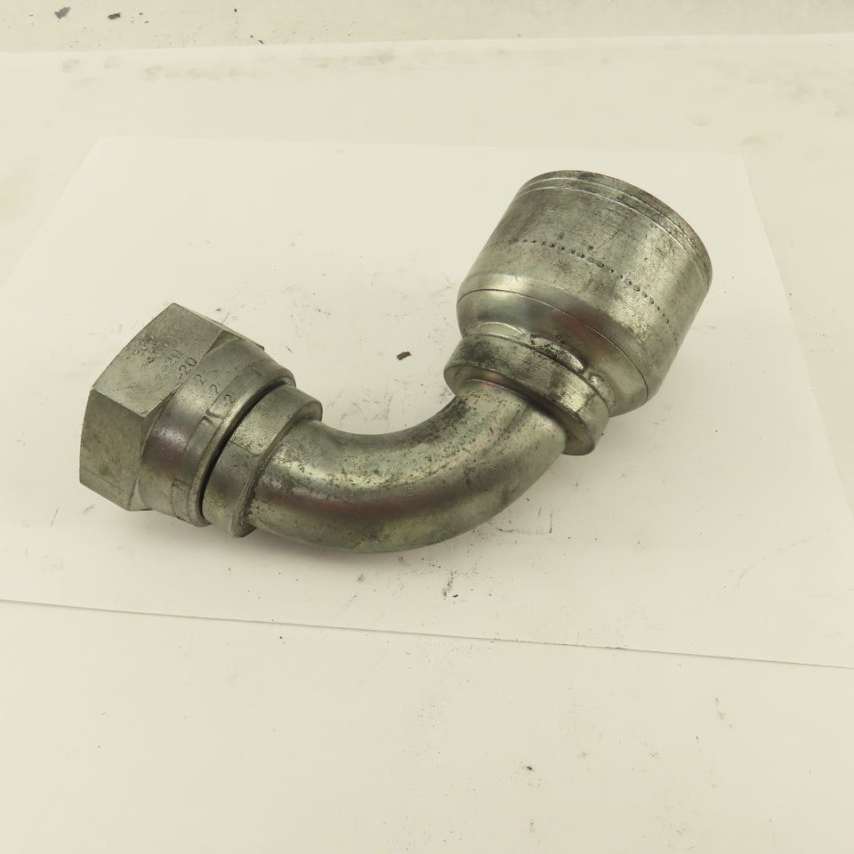 Eaton 1-1/4" (-20) Hose Crimp x 1-1/4" Female Swivel  1-5/8-12 (-20) 90° Elbow
