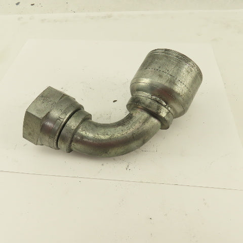 Eaton 1-1/4" (-20) Hose Crimp x 1-1/4" Female Swivel  1-5/8-12 (-20) 90° Elbow