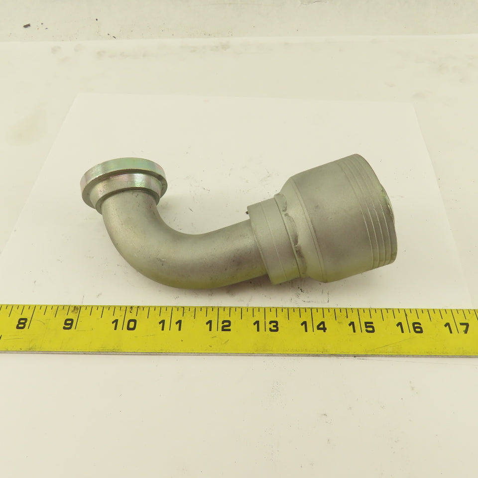 Eaton 1-1/4" (-20) Hose Crimp x 1-1/4" Split Flange Mount 45° Elbow Fitting
