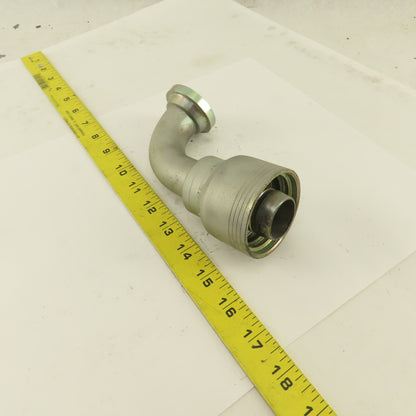 Eaton 1-1/4" (-20) Hose Crimp x 1-1/4" Split Flange Mount 45° Elbow Fitting