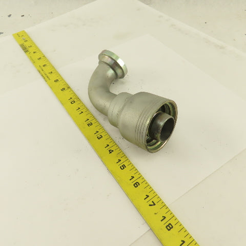 Eaton 1-1/4" (-20) Hose Crimp x 1-1/4" Split Flange Mount 45° Elbow Fitting