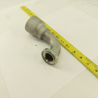 Eaton 1-1/4" (-20) Hose Crimp x 1-1/4" Split Flange Mount 45° Elbow Fitting
