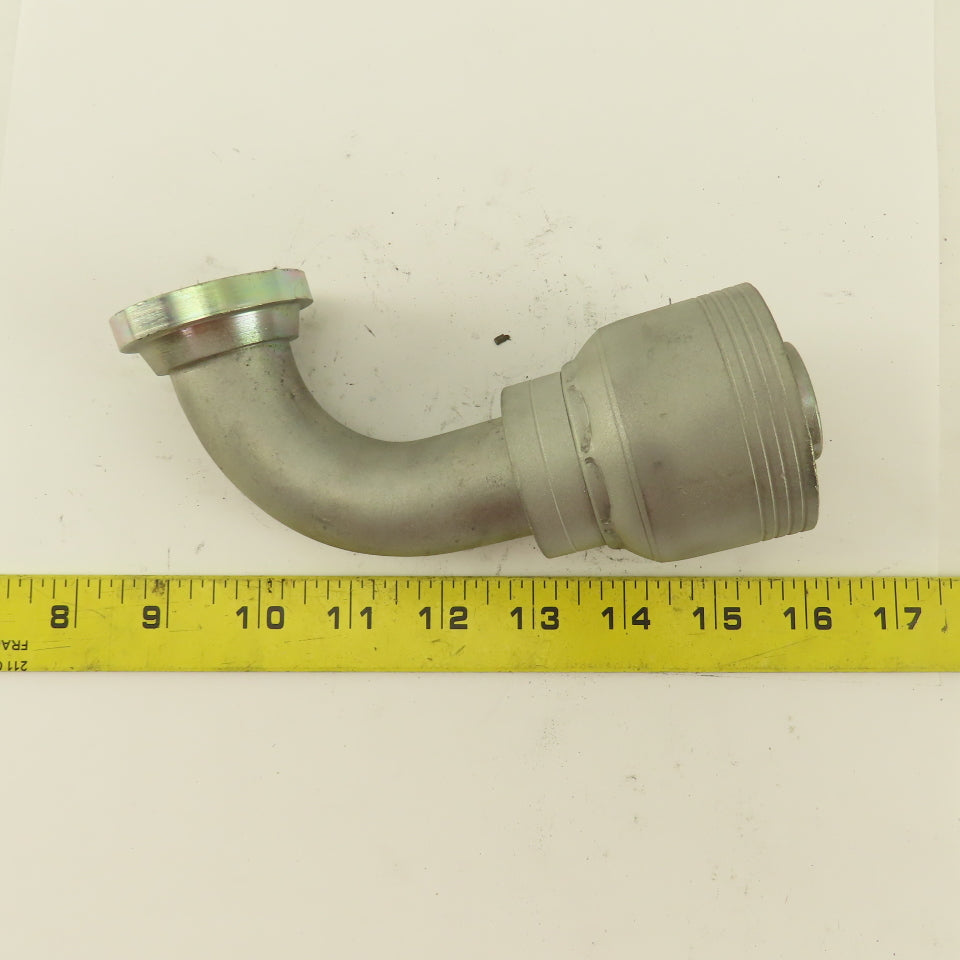 Eaton 1-1/4" (-20) Hose Crimp x 1-1/4" Split Flange Mount 45° Elbow Fitting