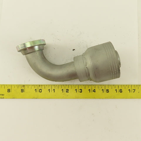 Eaton 1-1/4" (-20) Hose Crimp x 1-1/4" Split Flange Mount 45° Elbow Fitting