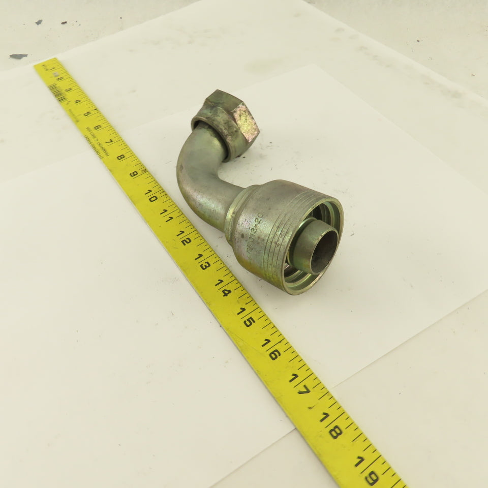 1-1/4" (-20) Hose Crimp x 1-1/4" (-20) Swivel Seal Lok 90° Elbow