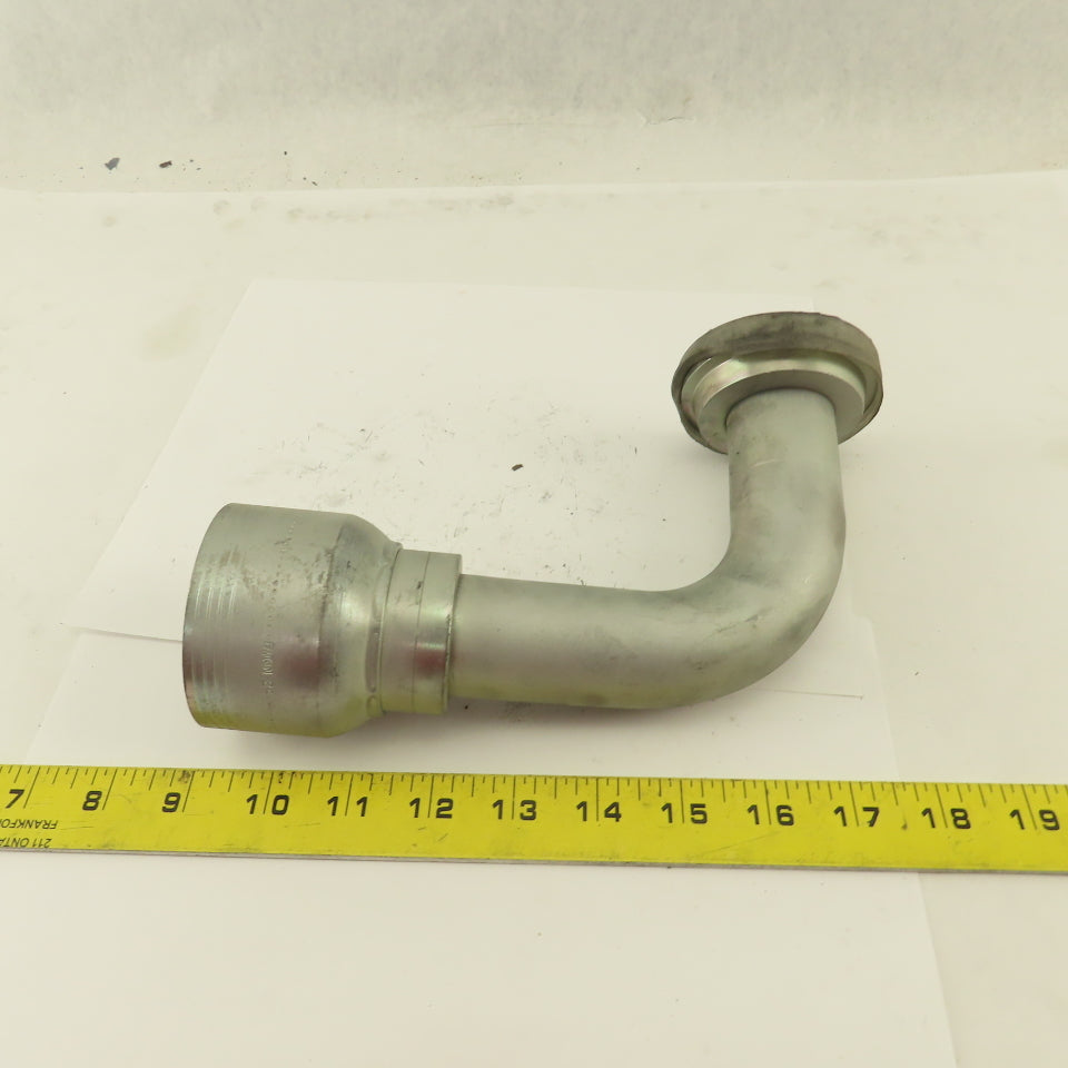 Eaton 1-1/2" Hose ( -24) Crimp x 2" Split Flange Mount 90° Elbow Fitting