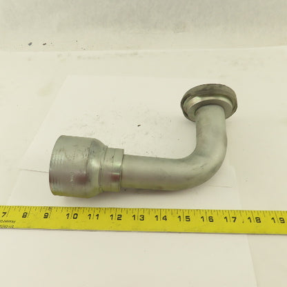 Eaton 1-1/2" Hose ( -24) Crimp x 2" Split Flange Mount 90° Elbow Fitting