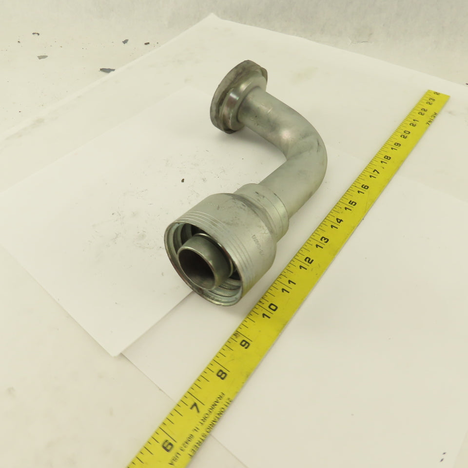 Eaton 1-1/2" Hose ( -24) Crimp x 2" Split Flange Mount 90° Elbow Fitting