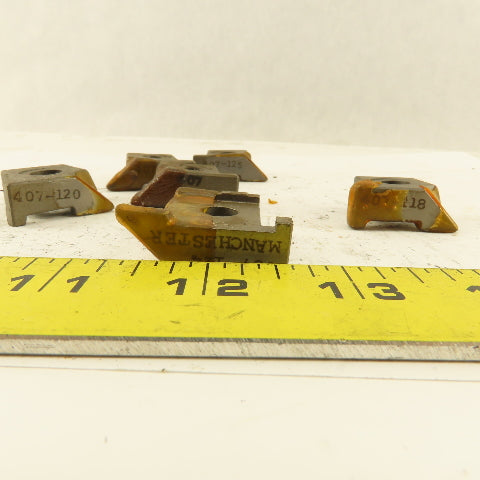 Manchester 407-118 OD Grooving Insert Clamps 5 Left 1 Right Lot Of 6