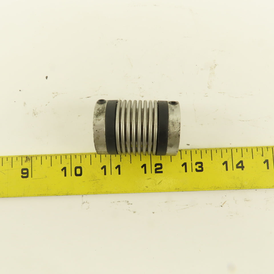 R+W 1/4" x 1/4"  Aluminum Bellows Flexible Shaft Coupling