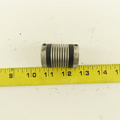 R+W 1/4" x 1/4"  Aluminum Bellows Flexible Shaft Coupling
