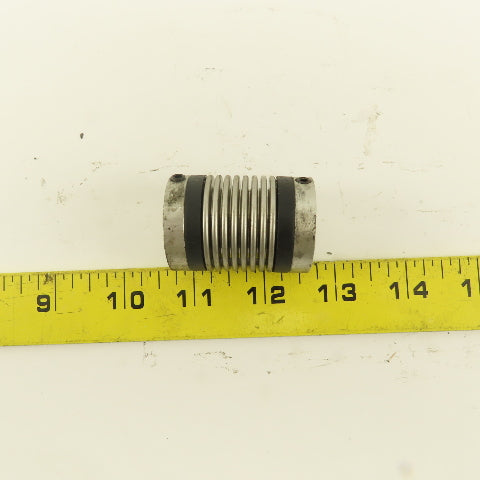 R+W 1/4" x 1/4"  Aluminum Bellows Flexible Shaft Coupling