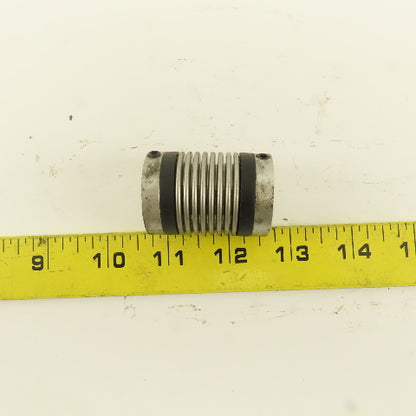 R+W 1/4" x 1/4"  Aluminum Bellows Flexible Shaft Coupling