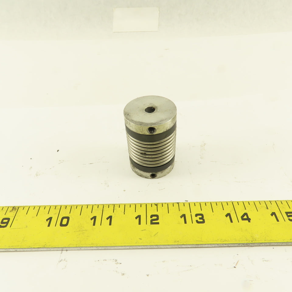 R+W 1/4" x 1/4"  Aluminum Bellows Flexible Shaft Coupling