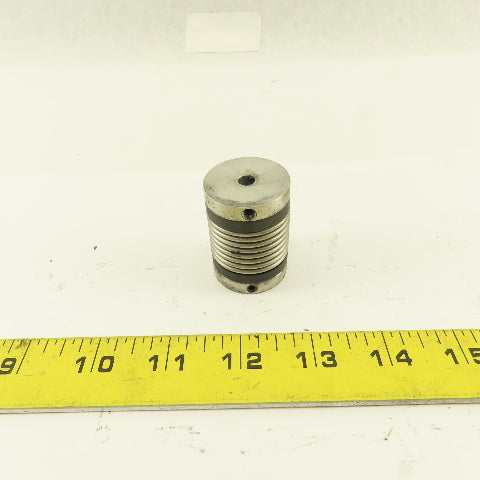 R+W 1/4" x 1/4"  Aluminum Bellows Flexible Shaft Coupling