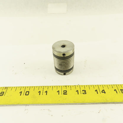 R+W 1/4" x 1/4"  Aluminum Bellows Flexible Shaft Coupling
