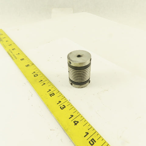R+W 1/4" x 1/4"  Aluminum Bellows Flexible Shaft Coupling