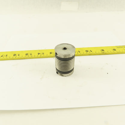 R+W 1/4" x 1/4"  Aluminum Bellows Flexible Shaft Coupling