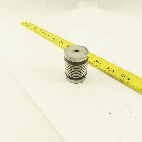 R+W 1/4" x 1/4"  Aluminum Bellows Flexible Shaft Coupling