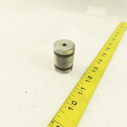 R+W 1/4" x 1/4"  Aluminum Bellows Flexible Shaft Coupling