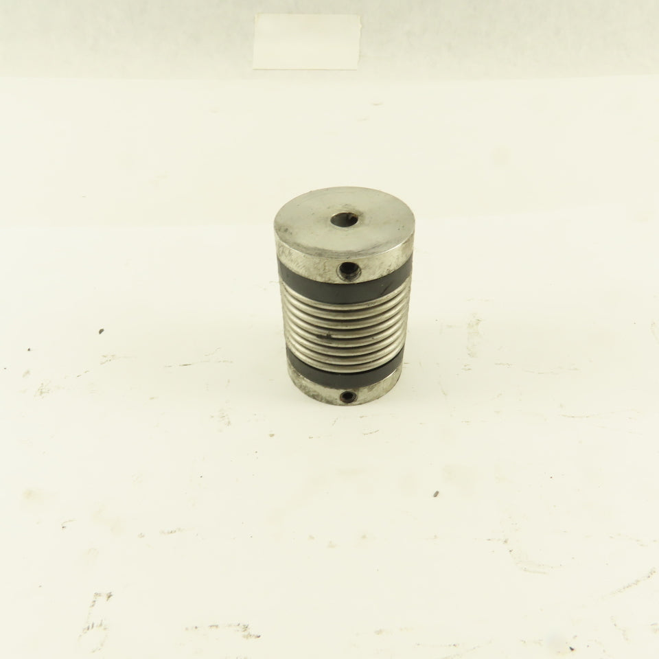 R+W 1/4" x 1/4"  Aluminum Bellows Flexible Shaft Coupling