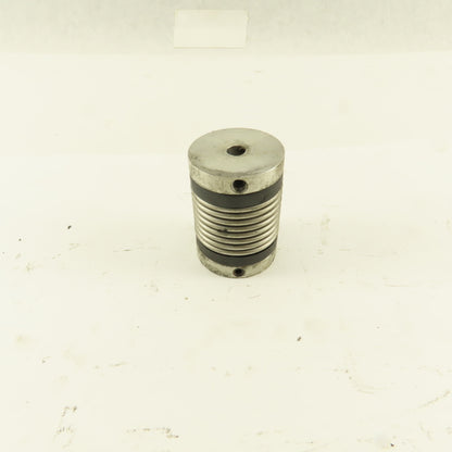 R+W 1/4" x 1/4"  Aluminum Bellows Flexible Shaft Coupling
