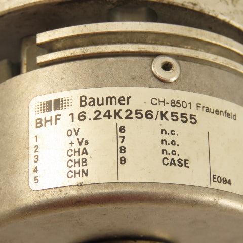 Baumer BHF 16.24K256 K555 Rotary Incremental Encoder 1/2" Bore