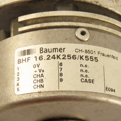 Baumer BHF 16.24K256 K555 Rotary Incremental Encoder 1/2" Bore