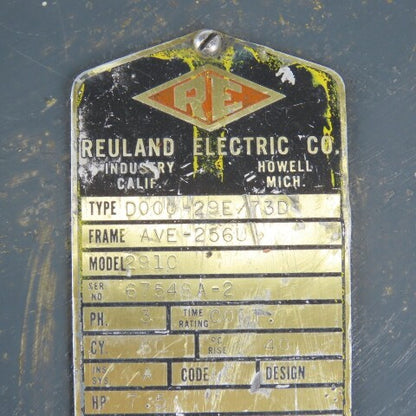 Reuland 2910 7.5Hp 1200RPM 220V AVE-256U Spline Coupled Hydraulic Pump Motor