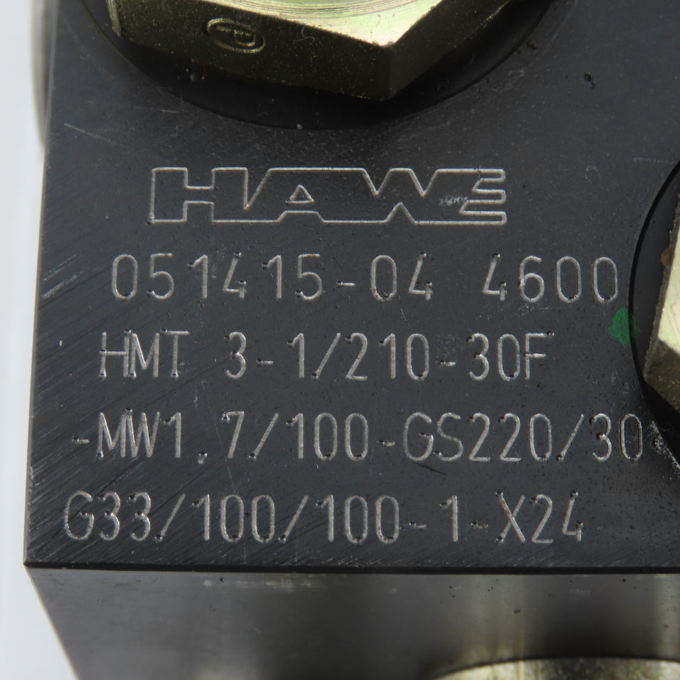 Hawe 051415-04 Hydraulic Directional Control Valve Assembly 24 VDC Coil