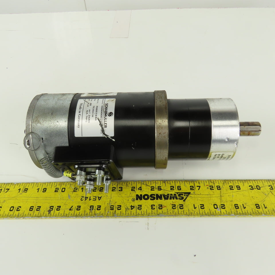 Schabmuller TSL102A-3.46 48V 0.4kW Gear Motor 46:1 Ratio 58RPM Output 3/4" Shaft