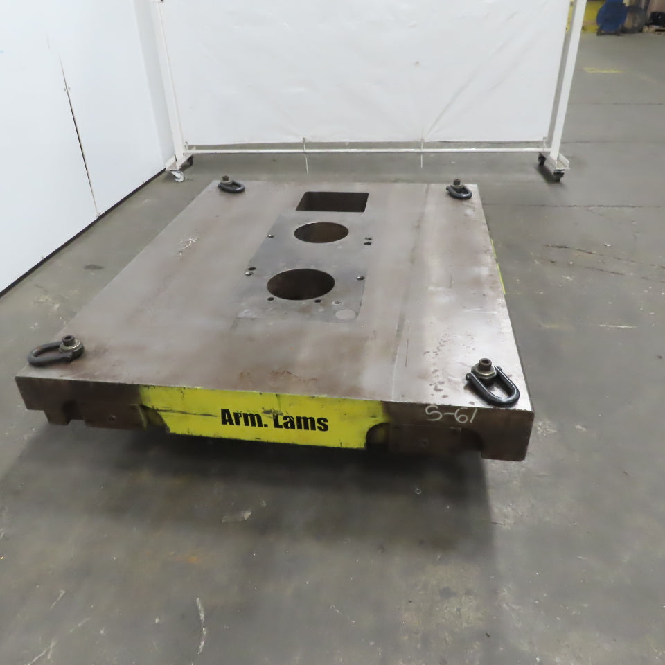 60"x48"x 6" Tooling Fixture  Plate Table Platen /T-Slots & Wheels