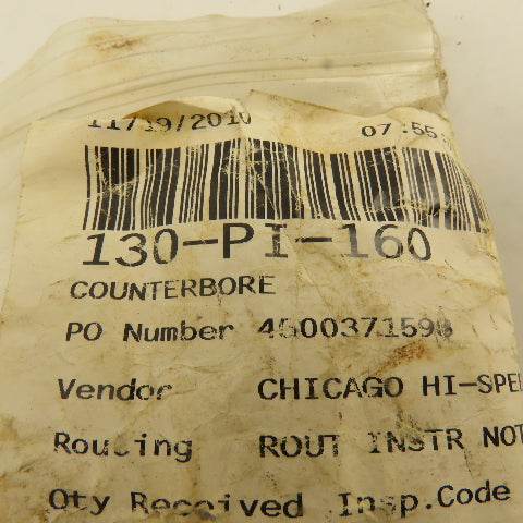 Cline Tools 17/32" Head Dia. 7/16-14 Thread Counterbore Pilot 4-1/16" OAL