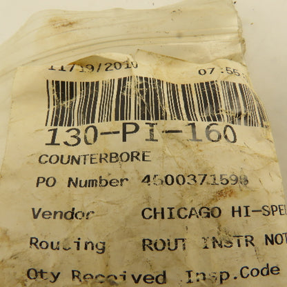 Cline Tools 17/32" Head Dia. 7/16-14 Thread Counterbore Pilot 4-1/16" OAL