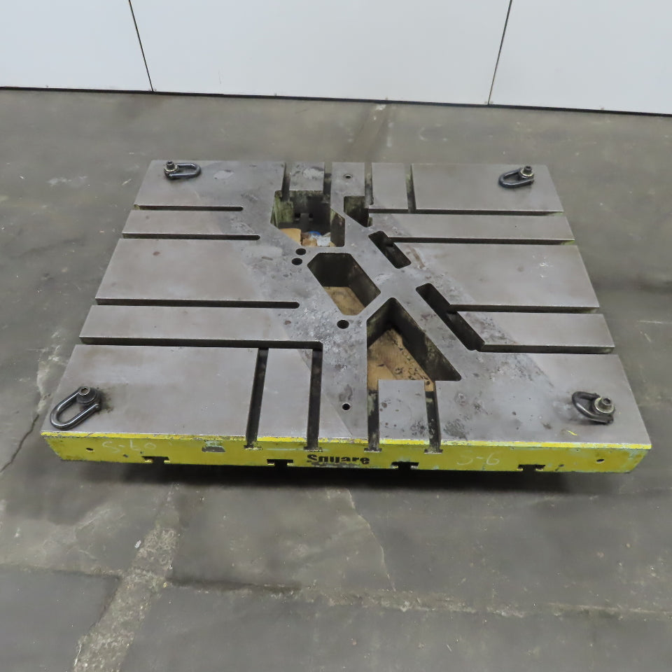 60"x48"x 6" Tooling Fixture  Plate Table Platen W/T-Slots & Wheels