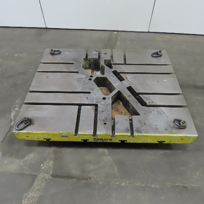 60"x48"x 6" Tooling Fixture  Plate Table Platen W/T-Slots & Wheels