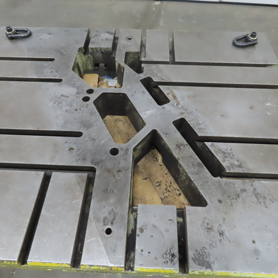60"x48"x 6" Tooling Fixture  Plate Table Platen W/T-Slots & Wheels