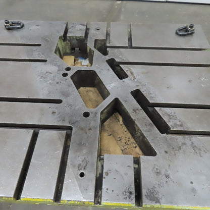 60"x48"x 6" Tooling Fixture  Plate Table Platen W/T-Slots & Wheels