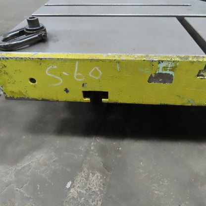 60"x48"x 6" Tooling Fixture  Plate Table Platen W/T-Slots & Wheels