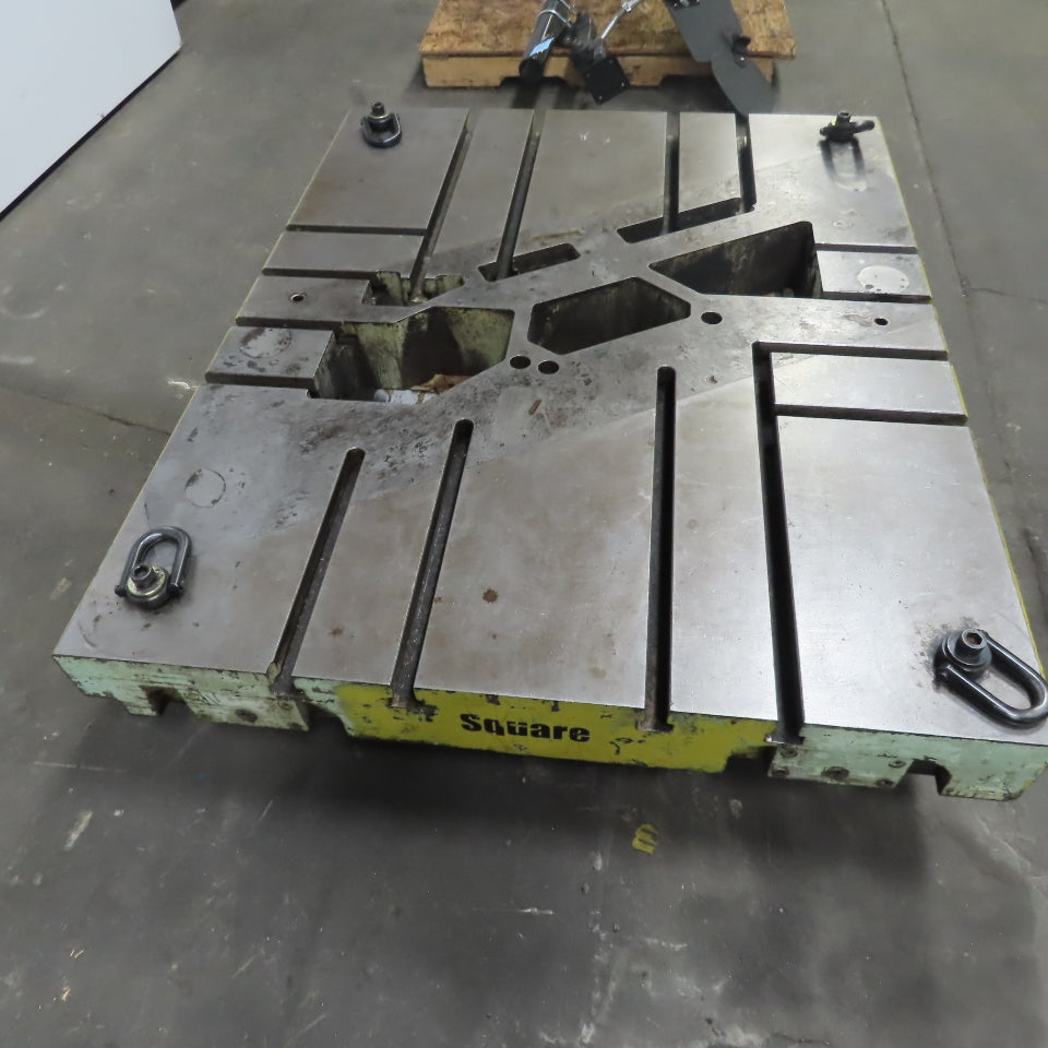 60"x48"x 6" Tooling Fixture  Plate Table Platen W/T-Slots & Wheels