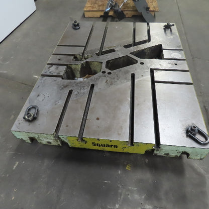 60"x48"x 6" Tooling Fixture  Plate Table Platen W/T-Slots & Wheels