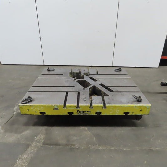 60"x48"x 6" Tooling Fixture  Plate Table Platen W/T-Slots & Wheels