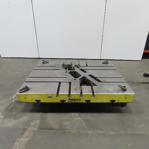 60"x48"x 6" Tooling Fixture  Plate Table Platen W/T-Slots & Wheels