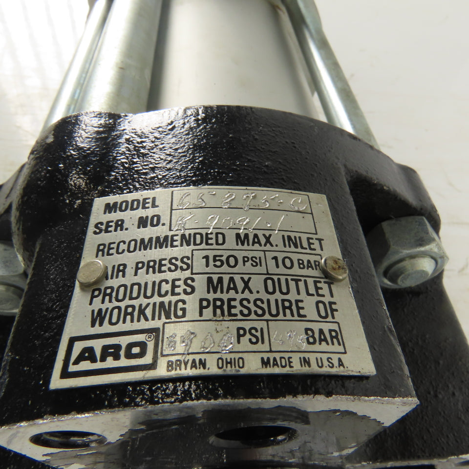 ARO 65875-C 4-1/4" Pneumatic Piston Transfer Pump 46:1 Ratio 0-6900 PSI