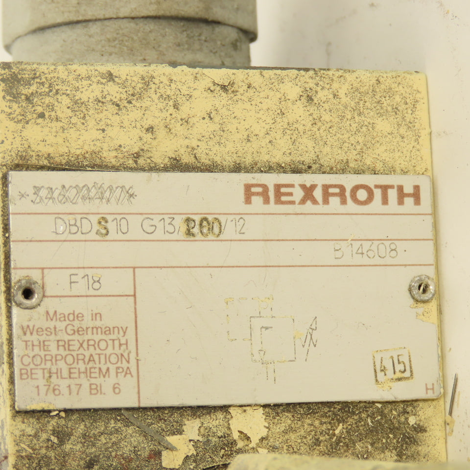 Rexroth DBDS10 G13200/12 Direct Operated Pressure Relief Valve