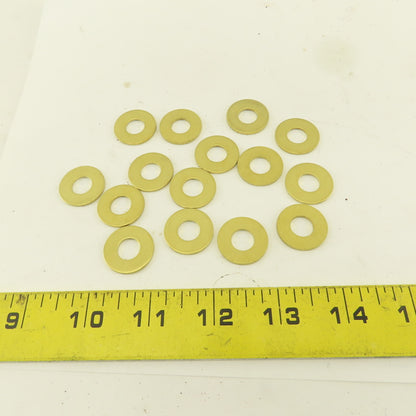 3/8" x 7/8" OD Flat Brass Washer Lot Of 15