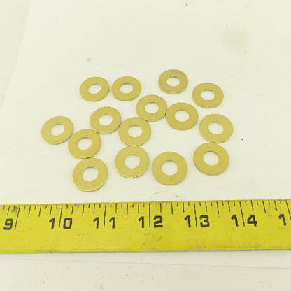 3/8" x 7/8" OD Flat Brass Washer Lot Of 15