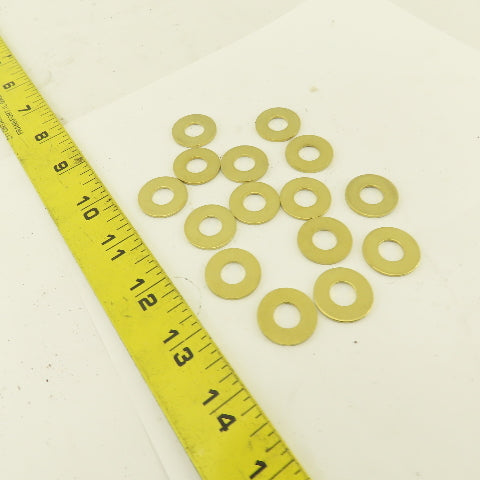 3/8" x 7/8" OD Flat Brass Washer Lot Of 15