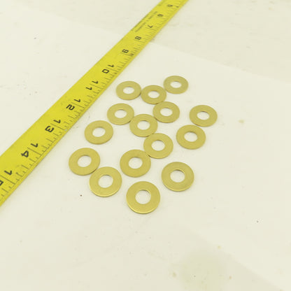 3/8" x 7/8" OD Flat Brass Washer Lot Of 15
