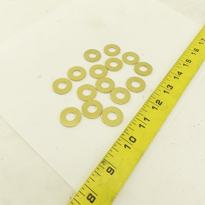 3/8" x 7/8" OD Flat Brass Washer Lot Of 15